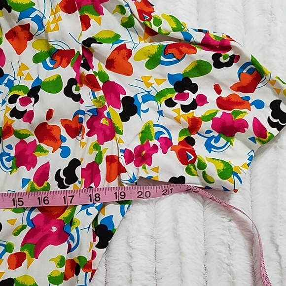 VINTAGE R.J.Stevens by Carol Escritor Floral print shoulder pads 80s Nordstrom - Picture 4 of 8